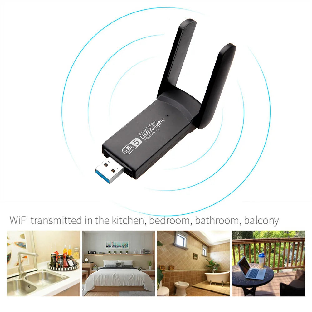 Adaptador USB WIFI 3.0: 1300Mbps de Velocidad para Hackers y Ciberseguridad